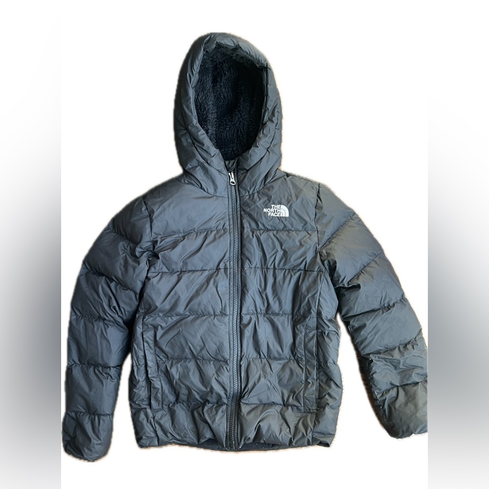 The North Face Youth Moondoggy Sherpa Lined Jacket Black (Size M 10/12)